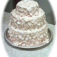 Stylized Flowers The inspiration for this one came from a picture of a Martha Stewart cake the bride found online. We changed up the colour and the petals...