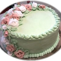 Fondant Roses This was for a small intimate wedding. I thought it looked more like a birthday cake but, the couple loved it.