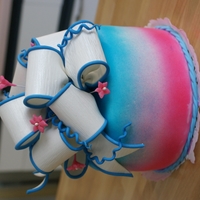 My First Two Coloured Bow I made this cake for my daughter-in-law's birthday. I started decorating last year and made my first cake for her birthday, with a bow...