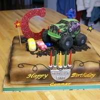 Monster Truck My grandson asked for a Monster truck cake and this was a challenge because I can't draw. But he recognized it right away, so that&#...