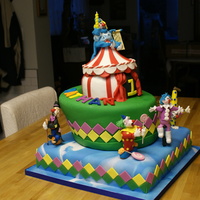Circus, Clowns This is my youngest grandson's first birthday cake. Was brain dead after Xmas, so many thanks to OlgaCake for the inspiration! Bottom...