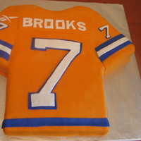 Broncos Jersey Groom's Cake This carrot cake was for a dear friend of mine. This design is based on 1990 Denver Broncos NFL jersey. I customized it with his name, and...