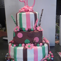 Happy 40Th Birthday! Cake for my best friend's 40th birthday. Three tier, 12, 8, 6...bottom tier is wasc with strawberry filling, middle is yellow cake...