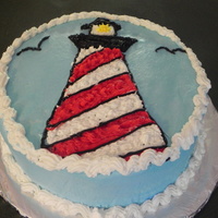 Lighthouse Cake Made this for my son's friend, it was a last minute idea. He loves lighthouses. wasc cake with indebi's icing. I borrowed the...