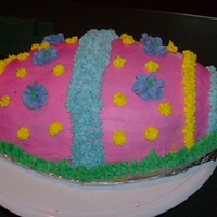 Easter Egg Cake I used a football pan to make this cake
