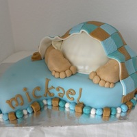 Baby Bum Always wanted to try the baby bum cake. This is my first. The cake was all Chocolate filled with buttercream and covered in home made MMF....