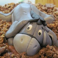 Eeyore Made a cake for my sister's birthday & decided at the last minute that I could NOT deliver it without some sort of decoration! So...