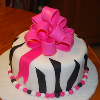 Zebra Stripe Cake Final Cake for Fondant/Gumpaste Class