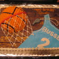 Basketball Cake WASC cake with buttercream