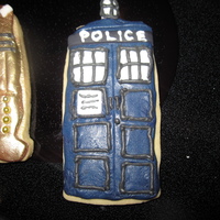 Dr Who Tardis Cookie Made for my mother in law who is a huge Dr Who fan.