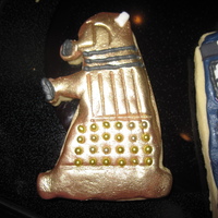 Dr Who Dalek Cookie Made for my Mother in Law who is a huge Dr. Who fan.