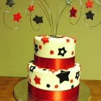 Birthday Cake - Looks Like A Joker Cake Fondant-covered cake with fondant decorations. This is my favorite so far. :)