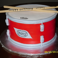 Drum Made for my son to look like the tom drum on the actual drum set we got him for his birthday! Everything edible! TFL!