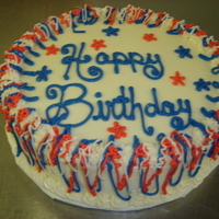 Patriotic Theme For Memorial Day B'day Buttercream. Sorry its a little blurry.