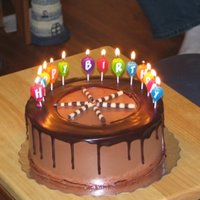 Chocolate Heaven Birthday Cake All butter buttercream melting at the bottom of the cake unfortunately...