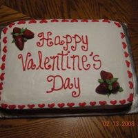 Employee Valentines Day I used real strawberries for the decorations and piped in the leaves for the accents