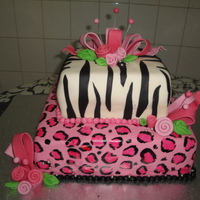 My 22Nd Birthday Cake (Zebra And Cheetah Or Leopard Print) I made this cake for my 22nd birthday. I got the design from another CCer (frostedbliss). I slightly changed it though. The Ribbon and...