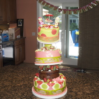 Strawberry Shortcake Birthday Cake For my nieces 4th birthday I made this cake using BC, pink and green fondant. Modeling chocolate strawberries. Thank you so much for all...