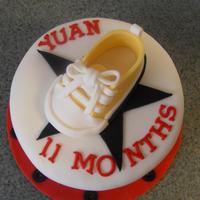 Baby Converse Cake vanilla cake with vanilla buttercream