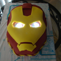 Ironman choco fudge w/ganach filling and mmf decarations