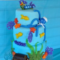Under The Sea- Baby Einstein My sister found this cake by Mayen on Youtube and asked me to make it. Cake is covered in MMF with MMF accents and figures. The little...