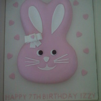 Pink Rabbit Sponge cake in shape of rabbit for a little girl - cute!