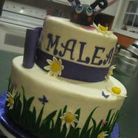 First Butterfly Butterfly cake for my nieces first birthday. Got the idea from Jeana77's ladybug cake, but Mom loves butterflies and purple. Thank you...