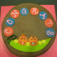 Twin Pea Pods Baby shower cake for twins. Similar to another cake I made. The idea came from someone on here. As always, thank you for all the ideas.