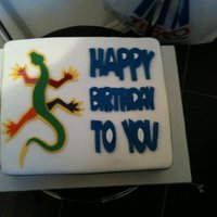 Lizard Tattoo Birthday Cake! 40th birthday cake with lady's lizard tattoo on it!