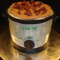 Crock Pot Cake This cake was made for my hubby's "Weiners of the World" pot luck dinner at work. Weird, I know!! Anyway, I used 4 8 inch...