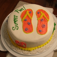 Summer Fun Flip Flop I made this cake for our summer family reunion. My family are real big flip flop wearers. LOL. It's almost an obsession. I printed a...