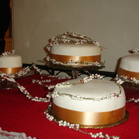 My First Wedding Cake I did this for a friend of mine. It turned out BEAUTIFULLY!! it's covered in DMJ69 buttercreme flavored fondant recipe and there was...