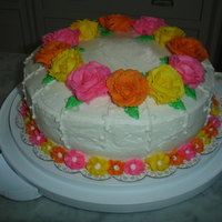 Wilton Course 1 Final Cake I thoroughly enjoyed this class and learned a lot. I'm looking forward to taking the flowers and cake design course next month!!