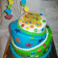 Jackson's 1St Birthday :) My first attempt at a topsy turvy cake. I was very happy with how it came out! Can't wait to do another one!