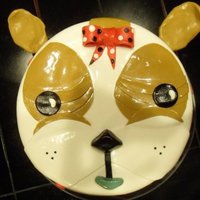 Bulldog Face Cake 