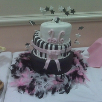 Sweet 16 Zebra Theme A daughter of a friend of mine wanted this cake. She gave me a picture and asked me to duplicate it but change the colors/layers around. It...