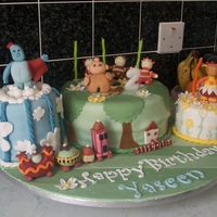 In The Night Garden Gang The whole cast of In The Night Garden (British infant's TV show) feature in this cake for my son's 2nd birthday. Middle 8"...
