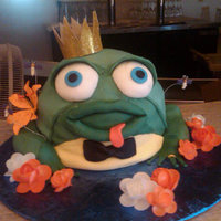 Frog Prince Fondant frog prince cake made as a groomscake