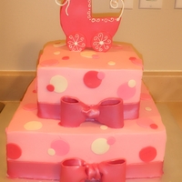 Pretty In Pink Baby Shower Cake 