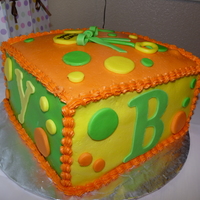 Baby Shower Block Cake 