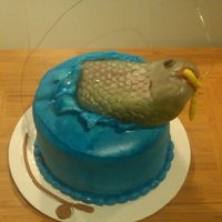 Gone Fishin... I made this cake for my friend's dad's birthday. He loved it so much he insisted on taking pictures of it all the way around...