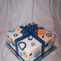 Birthday Gift Dummy cake all fondant.