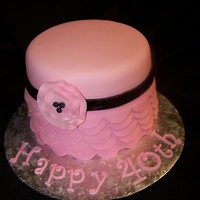 Elegant Birthday Gluten free birthday cake. Customer specified pink, the rest was up to me. Thank you mrsmudrash for the inspiration.