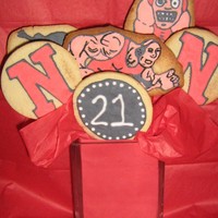 Wrestling Cookie Bouquet This was done for my boyfriends birthday. He is a wrestler at Newberry, S.C and wanted to do something special for his 21st birthday. No...