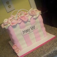 Mary Kay Party Bag This was for a Mary Kay party my mother in law was hosting. This is chocolate and french vanilla cake with strawberry n cream filling....