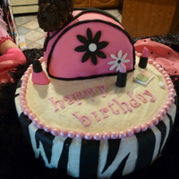 Fancy Nancy And The Posh Puppy Birthday This was iced in buttercream with fondant decorations. The dog's head was done in rice crispy treats and covered with chocolate icing...