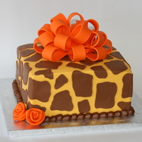 Giraffe Print Birthday Cake 
