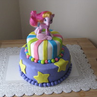 My Little Pony Hot Cocoa flavored cake with marshmallow BC and MMF. TFL