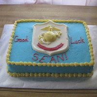 Marine Sendoff The plaque in the middle is made from chocolate