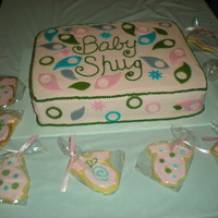 Baby Shower Cake And Cookies To Match 